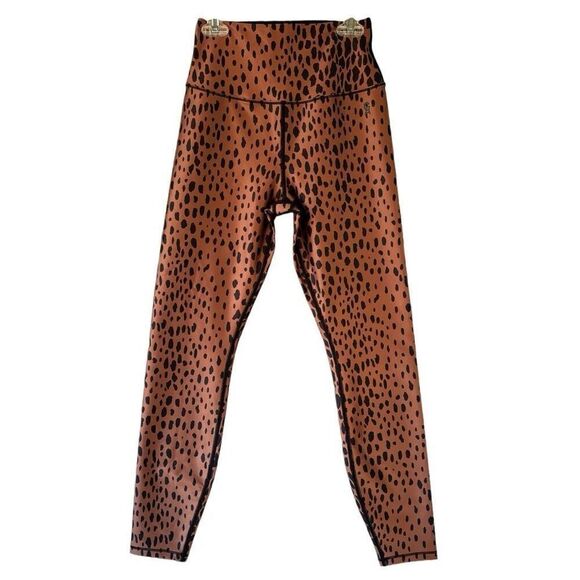 Good American Double Fact Core Power Cheetah Leggings High Waist Size 1 S Animal - Picture 3 of 12